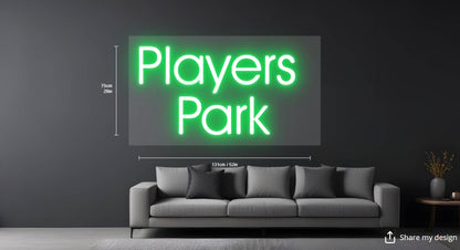Players Park Custom Neon Sign
