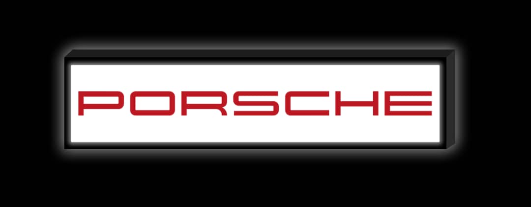 Porsche Lightbox Sign - Light Your Way