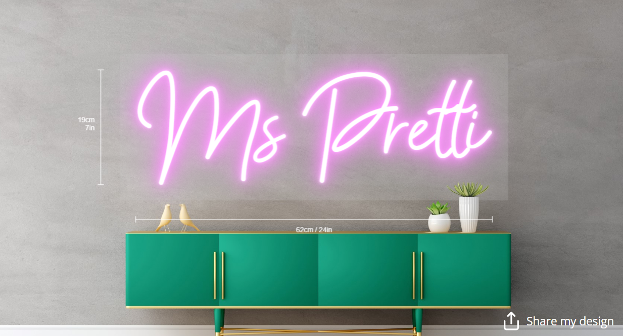 Ms Pretti Custom Neon Sign