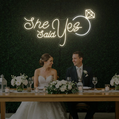 She Said Yes Neon Sign - Light Your Way