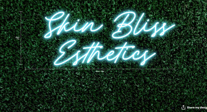 Skin Bliss Esthetics Custom Neon Sign