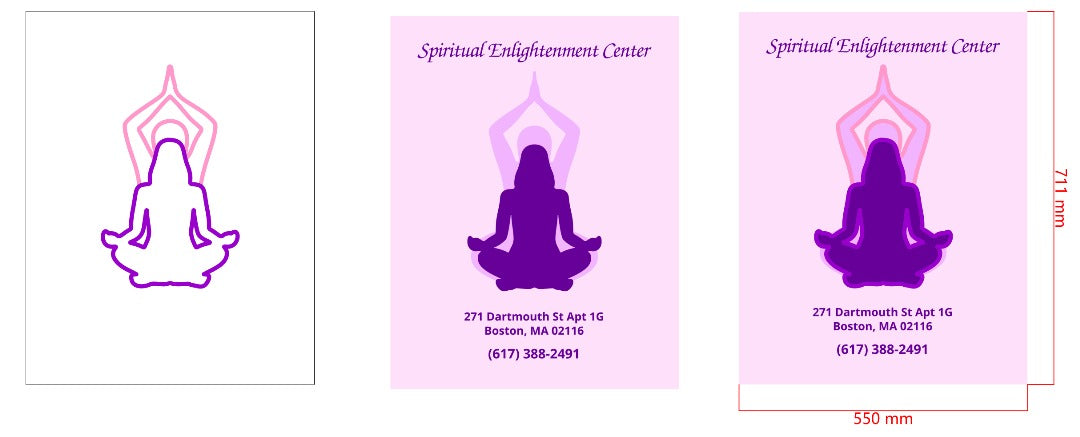 Spiritual Enlightenment Center Custom UV Printed Neon Sign