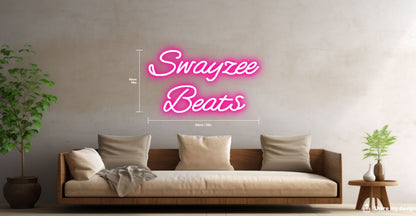 Swayzee Beats Custom Neon Sign (Size Option #2)