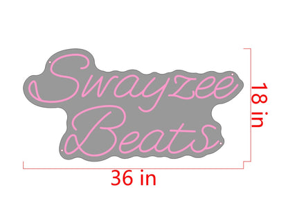 Swayzee Beats Custom Neon Sign (Size Option #2)