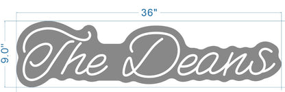 The Deans Custom Neon Sign (Design Option #2)