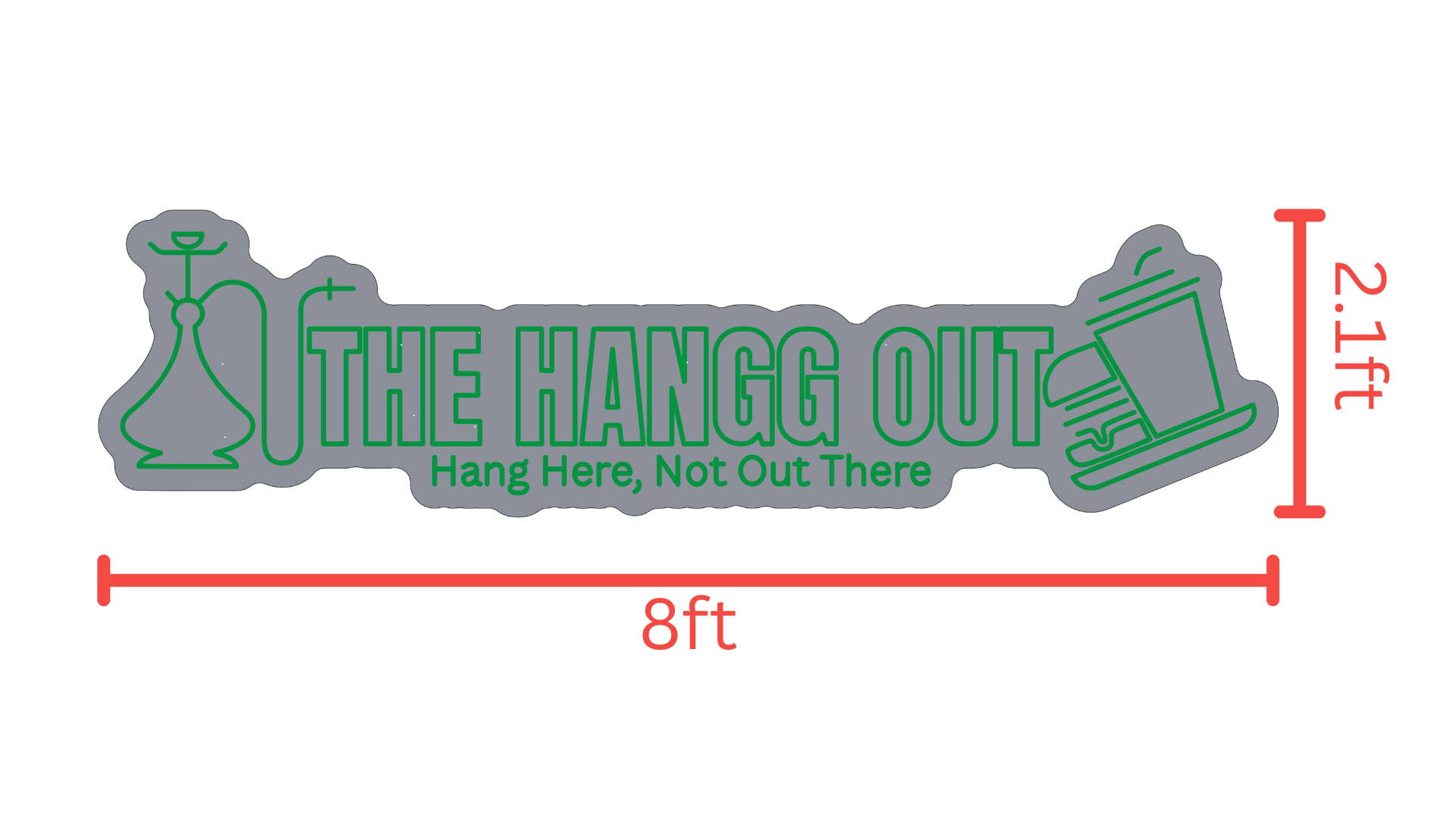 Welcome To The Hangg Out Custom Neon Sign (Discounted Quote)