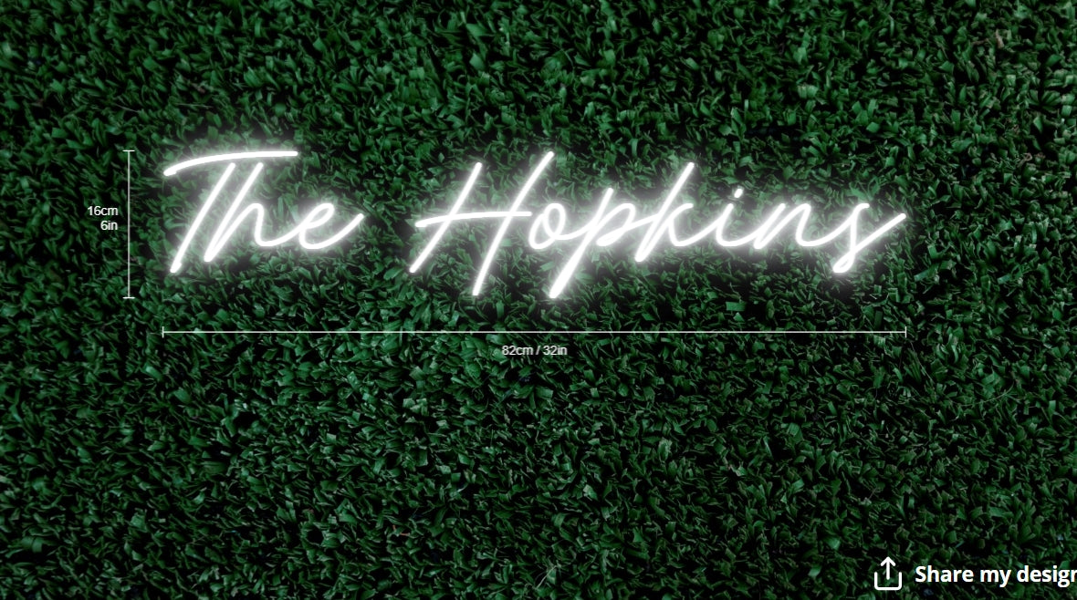 The Hopkins Custom Neon Sign (Size Option #1)