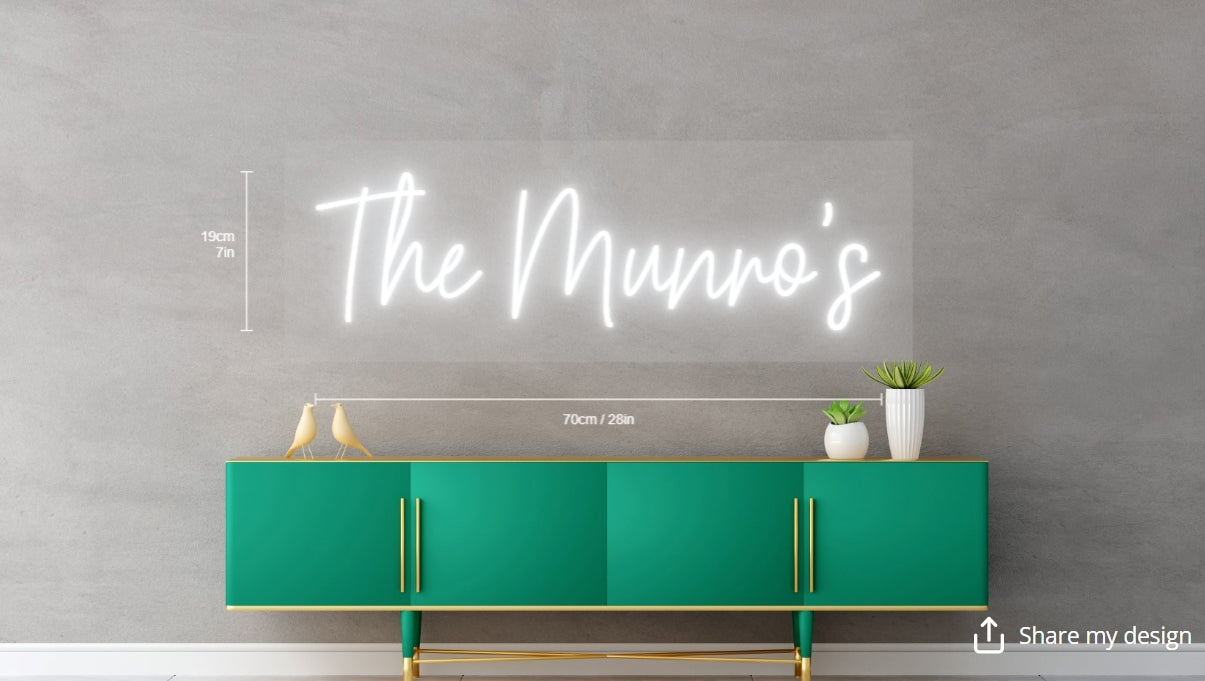 The Munro's Custom Neon Sign