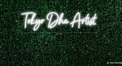 Tokyo Dha Artist Custom Neon Sign (Size Option 2)