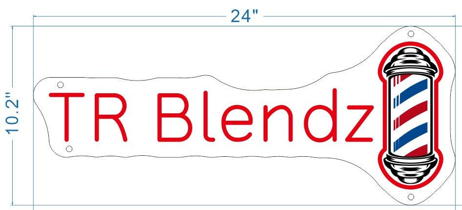 TR Blendz Custom UV Printed Sign Design Option 2 - Light Your Way