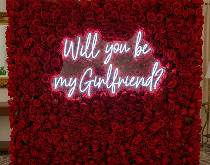 Will you be my Girlfriend Custom Neon Sign